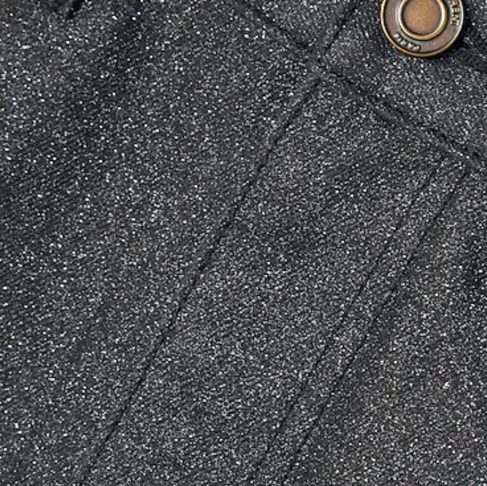 Saint Laurent Black Glitter Denim Mini Skirt NEW - Picture 5 of 7